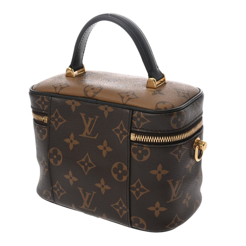 LOUIS VUITTON ルイヴィトン モノグラムリバース ヴァニティ NV PM 2WAY チェーンショルダー 旧型 ブラウン M45165 レディース モノグラムキャンバス ハンドバッグ ABランク 中古 銀蔵