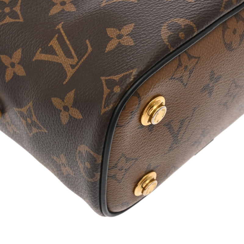 LOUIS VUITTON ルイヴィトン モノグラムリバース ヴァニティ NV PM 2WAY チェーンショルダー 旧型 ブラウン M45165 レディース モノグラムキャンバス ハンドバッグ ABランク 中古 銀蔵