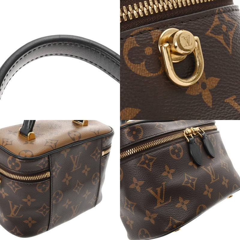 LOUIS VUITTON ルイヴィトン モノグラムリバース ヴァニティ NV PM 2WAY チェーンショルダー 旧型 ブラウン M45165 レディース モノグラムキャンバス ハンドバッグ ABランク 中古 銀蔵