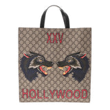 GUCCI グッチ GGスプリーム ウルフプリント ベージュ 450950 メンズ キャンバス レザー トートバッグ ABランク 中古 銀蔵