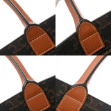 CELINE セリーヌ  スモール バーティカルカバ トリオンフ ブラウン ゴールド金具 191542BZK.04LU レディース PVC カーフ トートバッグ Aランク 中古 銀蔵