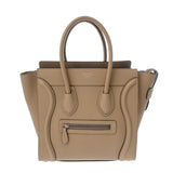 CELINE セリーヌ ラゲージ マイクロショッパー ベージュ 167793 レディース ドラムカーフ ハンドバッグ Aランク 中古 銀蔵