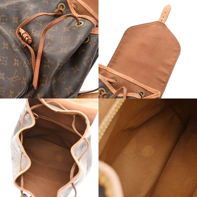 LOUIS VUITTON ルイヴィトン モノグラム モンスリ MM ブラウン M51136 レディース モノグラムキャンバス リュック・デイパック Bランク 中古 銀蔵