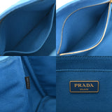 PRADA プラダ カナパ 2WAY ハンドバッグ ブルー BN2642 レディース キャンバス ハンドバッグ ABランク 中古 銀蔵