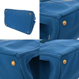 PRADA プラダ カナパ 2WAY ハンドバッグ ブルー BN2642 レディース キャンバス ハンドバッグ ABランク 中古 銀蔵