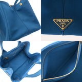 PRADA プラダ カナパ 2WAY ハンドバッグ ブルー BN2642 レディース キャンバス ハンドバッグ ABランク 中古 銀蔵