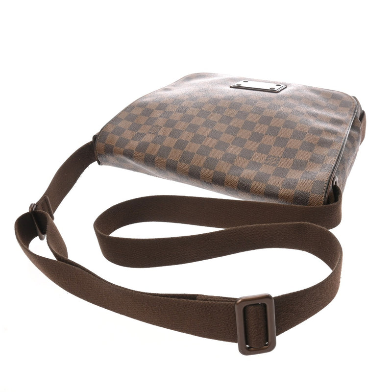 LOUIS VUITTON ルイヴィトン ダミエ ブルックリン MM ブラウン N51211 ユニセックス ダミエキャンバス ショルダーバッグ Bランク 中古 銀蔵