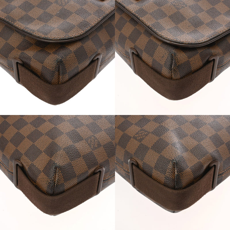 LOUIS VUITTON ルイヴィトン ダミエ ブルックリン MM ブラウン N51211 ユニセックス ダミエキャンバス ショルダーバッグ Bランク 中古 銀蔵