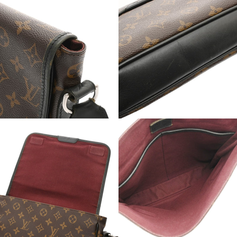 LOUIS VUITTON ルイヴィトン モノグラム マカサー バス MM ブラウン M56715 メンズ モノグラムキャンバス ショルダーバッグ Bランク 中古 銀蔵