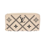 LOUIS VUITTON ルイヴィトン モノグラムアンプラント ジッピーウォレット クレーム/ノワール M81141 レディース レザー 長財布 Aランク 中古 銀蔵