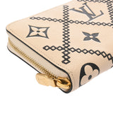 LOUIS VUITTON ルイヴィトン モノグラムアンプラント ジッピーウォレット クレーム/ノワール M81141 レディース レザー 長財布 Aランク 中古 銀蔵