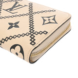LOUIS VUITTON ルイヴィトン モノグラムアンプラント ジッピーウォレット クレーム/ノワール M81141 レディース レザー 長財布 Aランク 中古 銀蔵