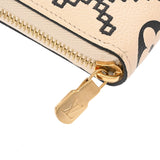 LOUIS VUITTON ルイヴィトン モノグラムアンプラント ジッピーウォレット クレーム/ノワール M81141 レディース レザー 長財布 Aランク 中古 銀蔵