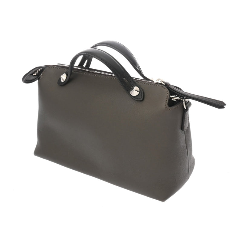 FENDI フェンディ バイザウェイ ミディアム グレージュ シルバー金具 8BL124 レディース カーフ ショルダーバッグ ABランク 中古 銀蔵