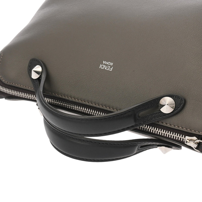 FENDI フェンディ バイザウェイ ミディアム グレージュ シルバー金具 8BL124 レディース カーフ ショルダーバッグ ABランク 中古 銀蔵