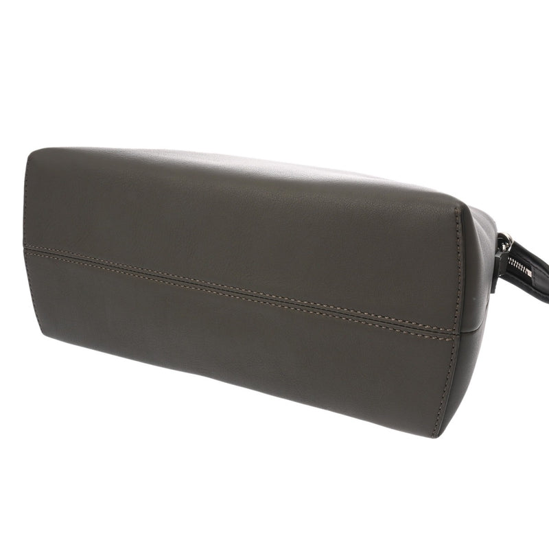 FENDI フェンディ バイザウェイ ミディアム グレージュ シルバー金具 8BL124 レディース カーフ ショルダーバッグ ABランク 中古 銀蔵