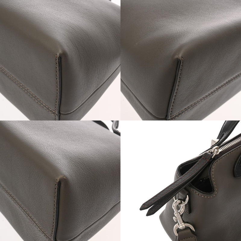 FENDI フェンディ バイザウェイ ミディアム グレージュ シルバー金具 8BL124 レディース カーフ ショルダーバッグ ABランク 中古 銀蔵