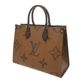LOUIS VUITTON ルイヴィトン モノグラムリバース オンザゴー MM  ブラウン M45321 レディース モノグラムキャンバス ハンドバッグ Aランク 中古 銀蔵