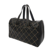 CHANEL シャネル ワイルドステッチ ボストンバッグ ブラック レディース レザー ボストンバッグ Bランク 中古 銀蔵