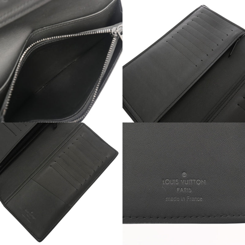 LOUIS VUITTON ルイヴィトン アエログラム ポルトフォイユブラザ ノワール M69980 メンズ レザー 長財布 ABランク 中古 銀蔵
