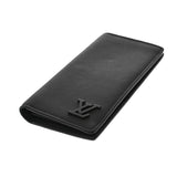 LOUIS VUITTON ルイヴィトン アエログラム ポルトフォイユブラザ ノワール M69980 メンズ レザー 長財布 ABランク 中古 銀蔵