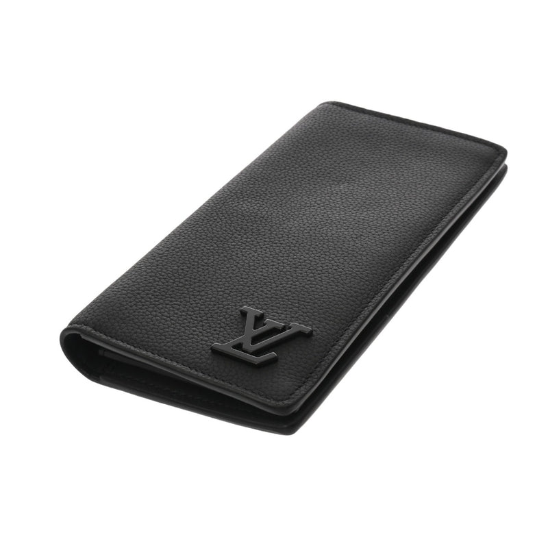 LOUIS VUITTON ルイヴィトン アエログラム ポルトフォイユブラザ ノワール M69980 メンズ レザー 長財布 ABランク 中古 銀蔵