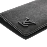 LOUIS VUITTON ルイヴィトン アエログラム ポルトフォイユブラザ ノワール M69980 メンズ レザー 長財布 ABランク 中古 銀蔵