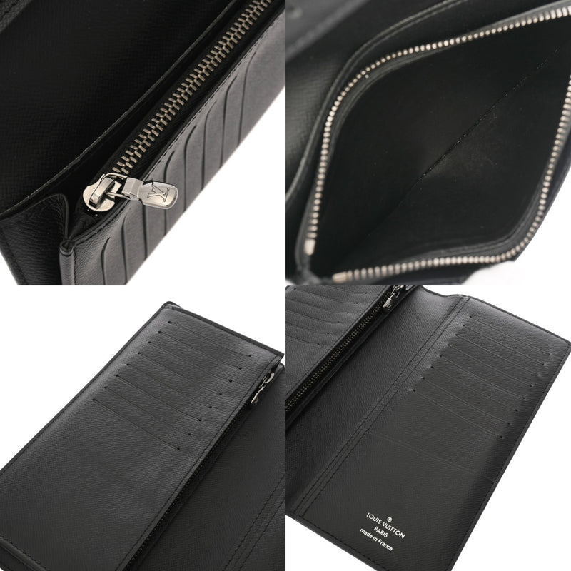 LOUIS VUITTON ルイヴィトン モノグラムエクリプス ポルトフォイユブラザ 黒/グレー M61697 メンズ レザー 長財布 ABランク 中古 銀蔵