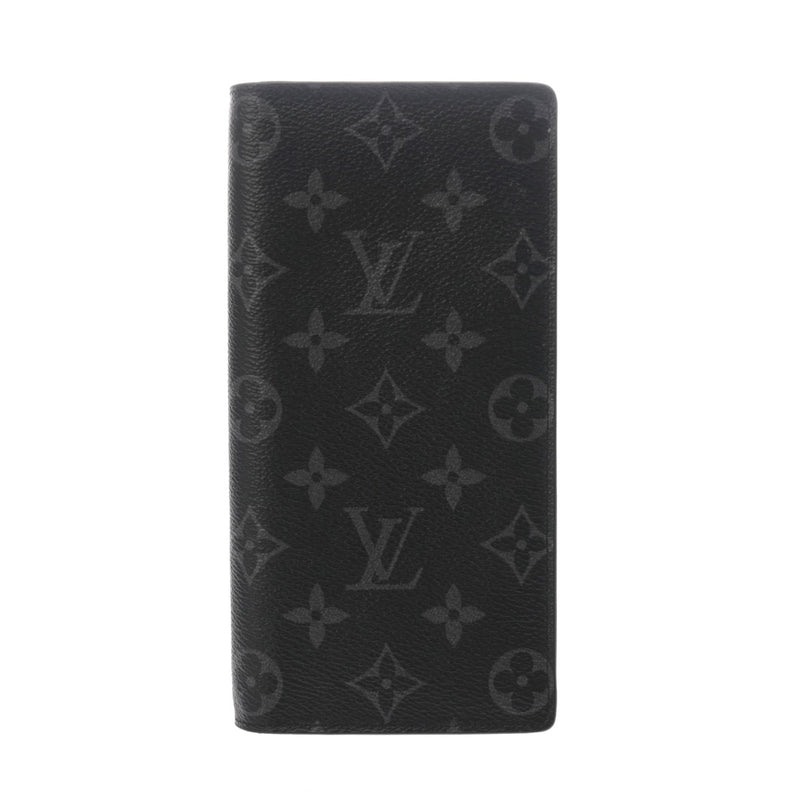 LOUIS VUITTON ルイヴィトン モノグラムエクリプス ポルトフォイユブラザ 黒/グレー M61697 メンズ レザー 長財布 ABランク 中古 銀蔵