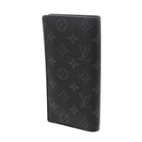 LOUIS VUITTON ルイヴィトン モノグラムエクリプス ポルトフォイユブラザ 黒/グレー M61697 メンズ レザー 長財布 ABランク 中古 銀蔵