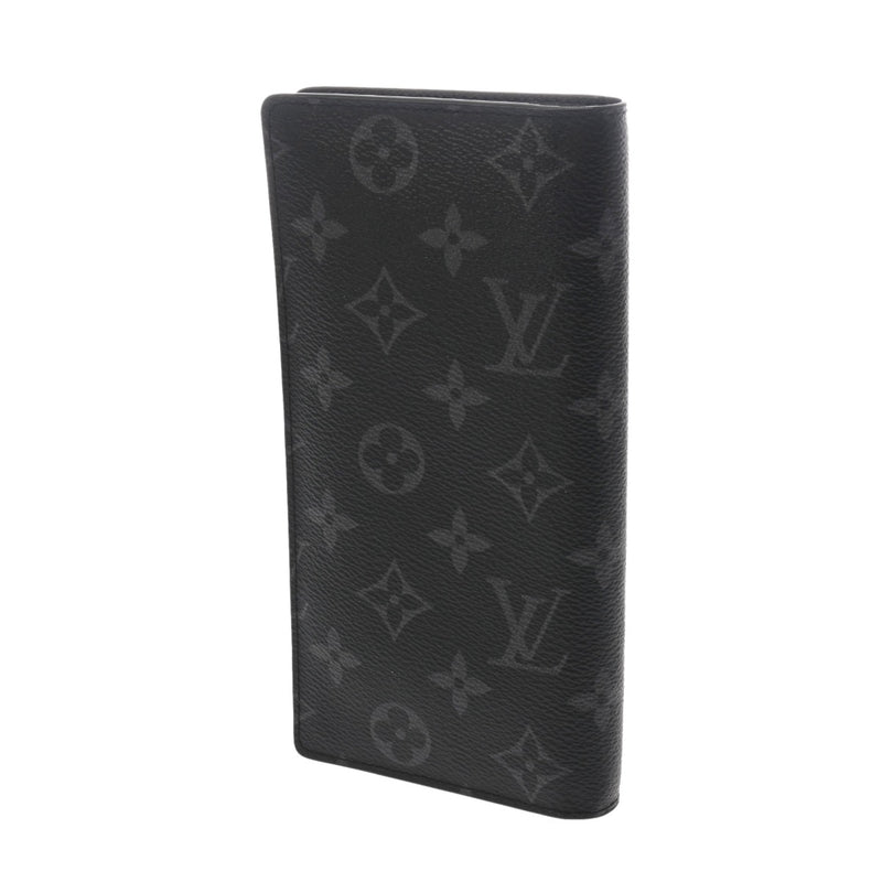 LOUIS VUITTON ルイヴィトン モノグラムエクリプス ポルトフォイユブラザ 黒/グレー M61697 メンズ レザー 長財布 ABランク 中古 銀蔵