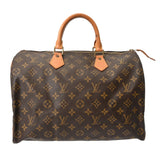 LOUIS VUITTON ルイヴィトン モノグラム スピーディ 35 ブラウン M41524 レディース モノグラムキャンバス ハンドバッグ Bランク 中古 銀蔵