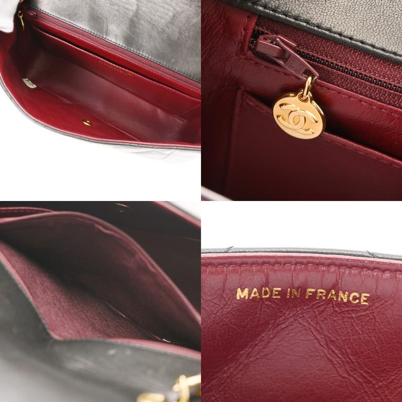 CHANEL シャネル マトラッセ ダイアナ 25cm チェーンショルダー ブラック A01165 レディース ラムスキン ショルダーバッグ Bランク 中古 銀蔵