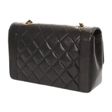 CHANEL シャネル マトラッセ ダイアナ 25cm チェーンショルダー ブラック A01165 レディース ラムスキン ショルダーバッグ Bランク 中古 銀蔵