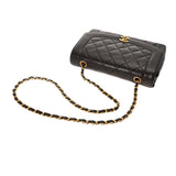CHANEL シャネル マトラッセ ダイアナ 25cm チェーンショルダー ブラック A01165 レディース ラムスキン ショルダーバッグ Bランク 中古 銀蔵