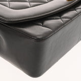 CHANEL シャネル マトラッセ ダイアナ 25cm チェーンショルダー ブラック A01165 レディース ラムスキン ショルダーバッグ Bランク 中古 銀蔵