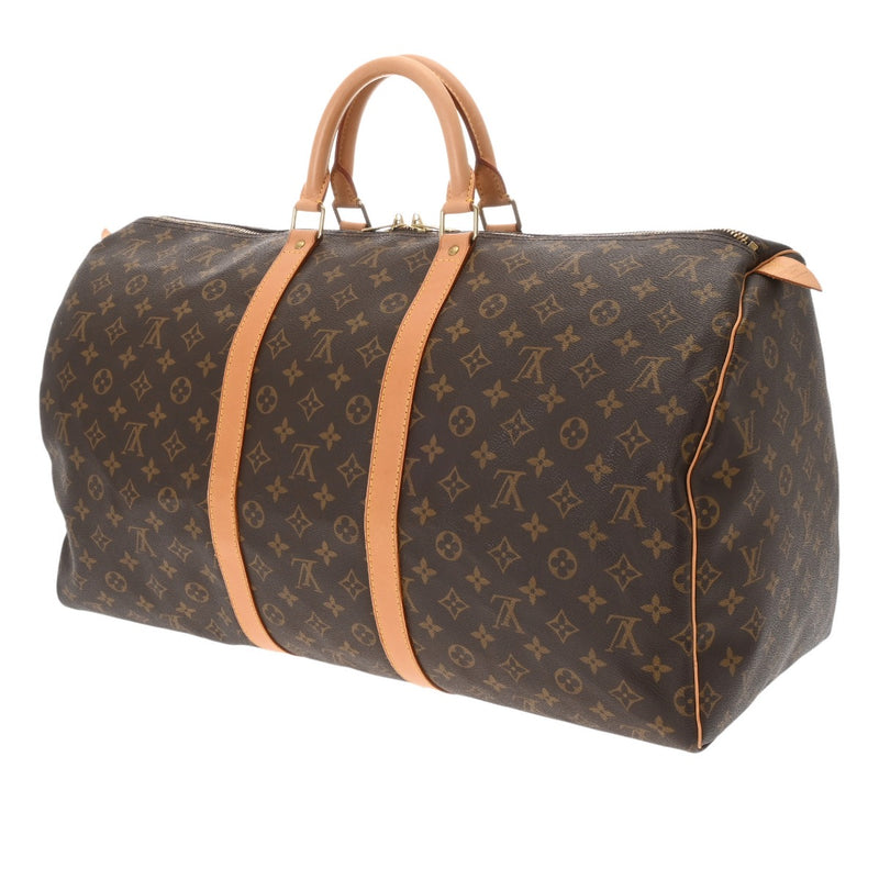 LOUIS VUITTON ルイヴィトン モノグラム キーポル 55 ブラウン M41424 ユニセックス モノグラムキャンバス ボストンバッグ ABランク 中古 銀蔵