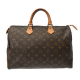 LOUIS VUITTON ルイヴィトン モノグラム スピーディ 35 ブラウン M41524 レディース モノグラムキャンバス ハンドバッグ Bランク 中古 銀蔵