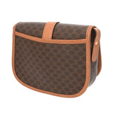 CELINE セリーヌ マカダム ショルダーバッグ ブラウン レディース PVC レザー ショルダーバッグ ABランク 中古 銀蔵