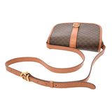 CELINE セリーヌ マカダム ショルダーバッグ ブラウン レディース PVC レザー ショルダーバッグ ABランク 中古 銀蔵