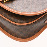 CELINE セリーヌ マカダム ショルダーバッグ ブラウン レディース PVC レザー ショルダーバッグ ABランク 中古 銀蔵