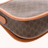 CELINE セリーヌ マカダム ショルダーバッグ ブラウン レディース PVC レザー ショルダーバッグ ABランク 中古 銀蔵