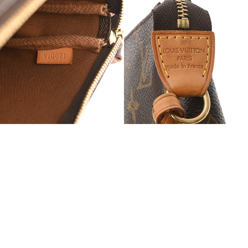 LOUIS VUITTON ルイヴィトン モノグラム ポシェット アクセソワール ブラウン M51980 レディース モノグラムキャンバス アクセサリーポーチ Bランク 中古 銀蔵
