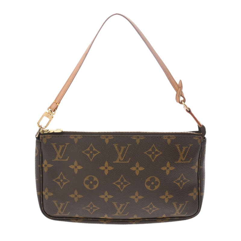 LOUIS VUITTON ルイヴィトン モノグラム ポシェット アクセソワール ブラウン M51980 レディース モノグラムキャンバス アクセサリーポーチ Bランク 中古 銀蔵