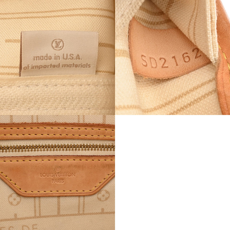 LOUIS VUITTON ルイヴィトン ダミエアズール ネヴァーフル MM 旧型 USA製 ホワイト N51107 レディース ダミエキャンバス ハンドバッグ Bランク 中古 銀蔵