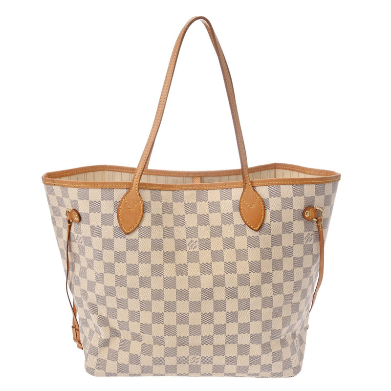 LOUIS VUITTON ルイヴィトン ダミエアズール ネヴァーフル MM 旧型 USA製 ホワイト N51107 レディース ダミエキャンバス ハンドバッグ Bランク 中古 銀蔵