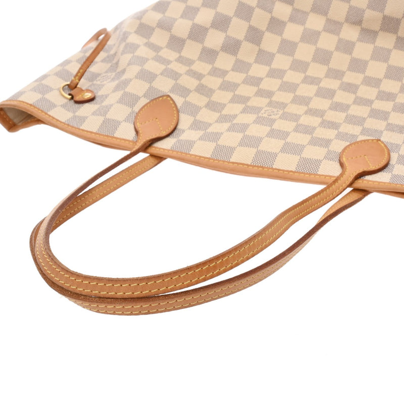 LOUIS VUITTON ルイヴィトン ダミエアズール ネヴァーフル MM 旧型 USA製 ホワイト N51107 レディース ダミエキャンバス ハンドバッグ Bランク 中古 銀蔵