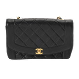 CHANEL シャネル マトラッセ ダイアナ 25cm チェーンショルダー ブラック A01165 レディース ラムスキン ショルダーバッグ Bランク 中古 銀蔵
