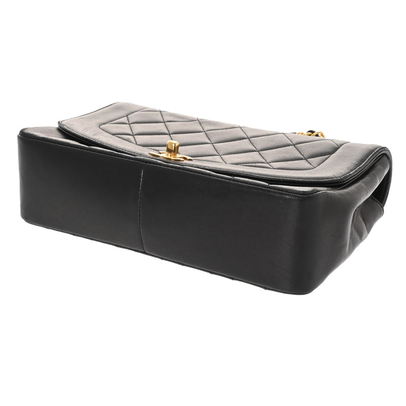 CHANEL シャネル マトラッセ ダイアナ 25cm チェーンショルダー ブラック A01165 レディース ラムスキン ショルダーバッグ Bランク 中古 銀蔵
