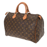 LOUIS VUITTON ルイヴィトン モノグラム スピーディ 35 ブラウン M41524 レディース モノグラムキャンバス ハンドバッグ Bランク 中古 銀蔵